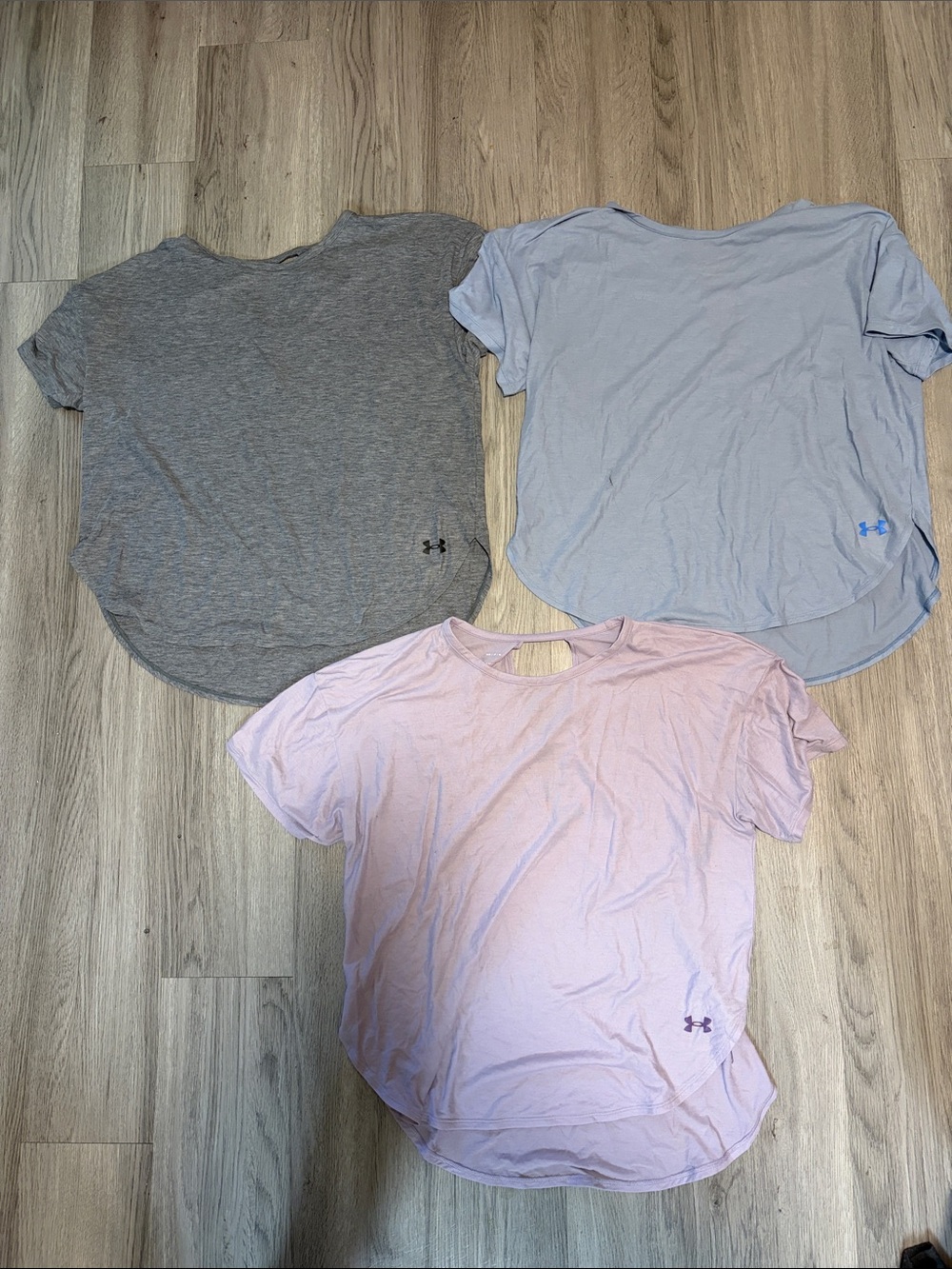 Under Armour Women’s Short Sleeve Tees - Lavender, Light Blue, Gray